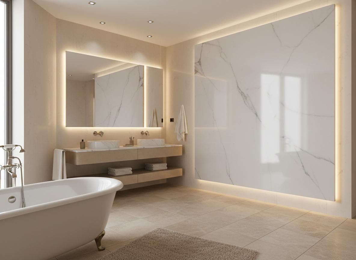 Classic White Marble Wall Panel